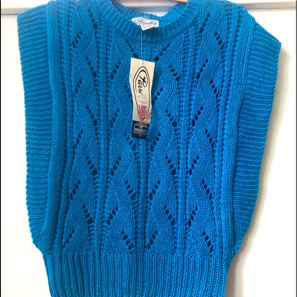 Vintage blue sweater vest